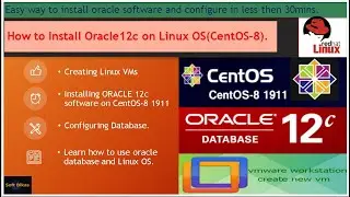 Install Oracle12c on centos8.1|rhel|oracle database|Linux OS|VM|centos|Installation|DB|Server|RDBMS