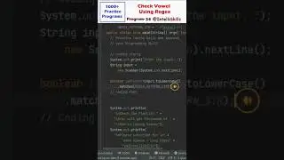 Using Regex Check Vowel in String in Java #Shorts #java #coding #trending #programming