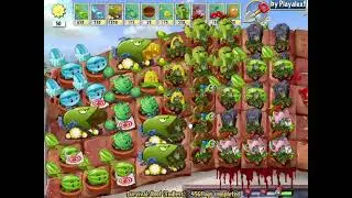 Plants vs. Zombies Lawn of Hell 2.2 - Cabbage Vs All 99999 Zombies Survival ROOF Endless.