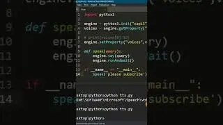 Python Text to Speech Converter #coding #programming #python