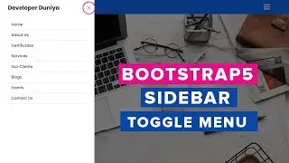 Bootstrap 5 Sidebar Navigation | Side Navigation Bar Using html css bootstrap | Vertical Navigation