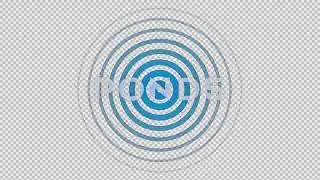 Radio waves animation on transparent background