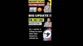 SCAM ALERT | WBJEE 2023 | IEM Kolkata | Techno Main Salt Lake | #shorts