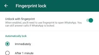 WhatsApp fingerprint lock feature for Android  - Check the description for new update