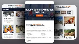 Construction Website Design: HTML, CSS & JS (Free Source Code)