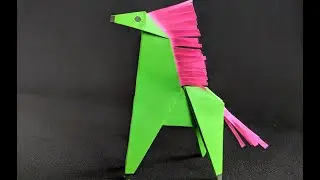 Лошадь оригами из бумаги | Origami paper horse