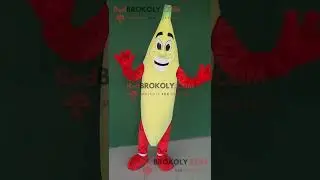 Funny Banana Mascot Costume with Large Smile