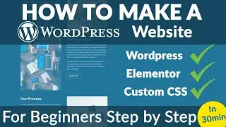 How to make a website using WordPress with Elementor - Basic Website