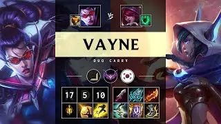 Vayne ADC vs Xayah: Triple Kill, Dominating - KR Master Patch 14.22