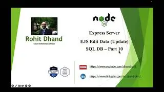 Nodejs Express Server Edit Data SQL DB Part 10