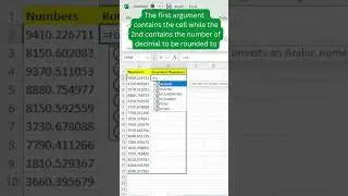 Round numbers  using Round function in Excel and Google Sheets  