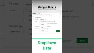 Date Drop Downs 📅💻, No More Typing in Google Sheets #excel #exceltips #date #dropdown #ytshorts