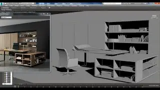 3dsmaxTutorials, Tutorial on 3D Modeling an Office Interior Furniture in 3dsmax ( Part 4)