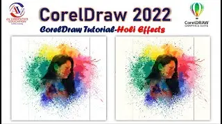 CorelDraw Tutorial-Holi Effects | coreldraw logo design tutorial