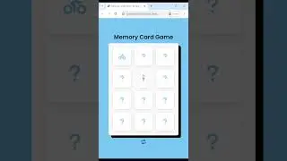 Learn how to create a dynamic memory card game using HTML CSS and JavaScript #games