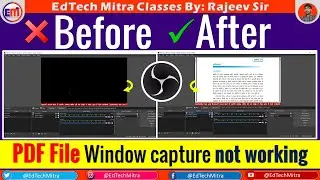 PDF record karne ka Asan Tarika | OBS Studio Tutorial | OBS black screen fix | Window capture Fix