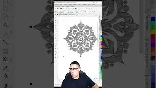 #Vetorizando uma #mandala #vetorizar #vetorização #vetor #vetorizado #vetorial #corel #coreldraw