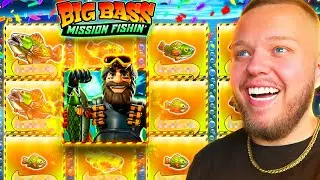 THE NEW BIG BASS MISSION FISHIN SLOT IS AMAZING!! (4 Scatter Bonus)