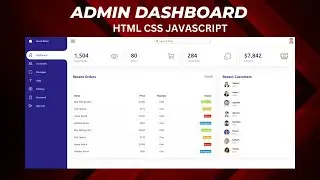 Admin Dashboard | HTML , CSS, Javascript 