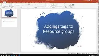 Using Powershell scripting to script Tags in Azure, adding and inheriting from Resource Groups.