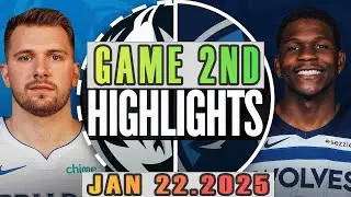 Dallas Mavericks VS Minnesota Timberwolves Game 2nd Highlights Jan 22,2025 NBA Season 2024-25