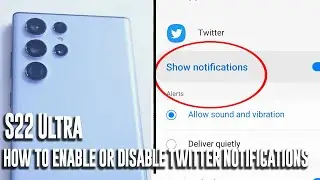 Samsung S22 Ultra - How to enable or disable Twitter Notifications