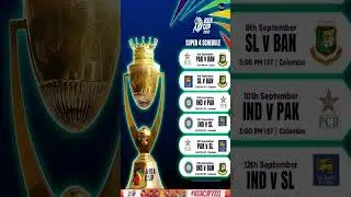 Super 4 Asia Cup 2023 Schedule 