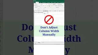Adjust Column Width Automatically | #excel