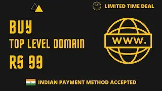 Limited Time Offer | How to Buy Top Level Domain in Rs99