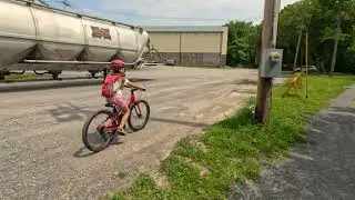 CC's new bike on the Keuka Outlet Trail in Penn Yan Ny