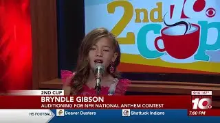 2ND CUP: Bryndle Gibson performs The Star-Spangled Banner live in studio