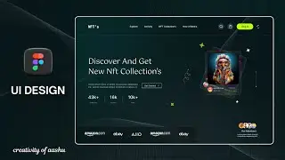🚀 NFT 3D Website UI Design on @Figma 🔥Figma UI/UX Design Tutorial for beginners