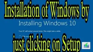 installation windows through setup file 