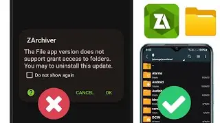 La versión de la aplicación Archivos no admite otorgar acceso a carpetas | ZArchiver