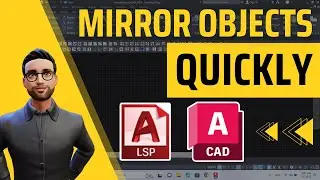 How to mirror objects without selecting points to define the mirror axis in AutoCAD using a Lisp