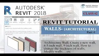 #2 - How to Create Walls In Revit | 9 inch & 4.5 inch Wall | In Hindi | Revit Architecture Tutorial