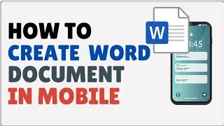 How to create Word Document in Android phone #learnittoday #msword