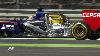 Max Verstappen driving without engine cover