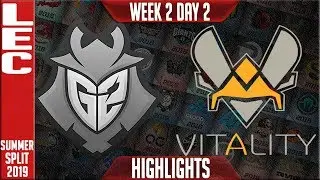 G2 vs VIT Highlights | LEC Summer 2019 Week 2 Day 2 | G2 Esports vs Vitality