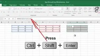 Multiply Matrices with Excel function MMULT