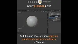 Applying Subdivision Surface Modifiers in Blender