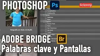 Photoshop. Bridge. Palabras clave.Configuración, Formas, Metadatos, Pantalla, zoom. liclonny
