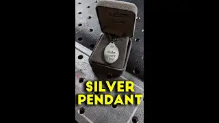 How to Engrave Sterling Silver Pendants on the Fiber Laser! LASER DETAILS IN DESCRIPTION! #shorts