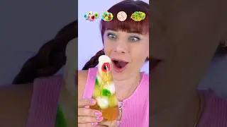 ASMR Emoji Gummy Eyeballs, Gummy Spaghetti #shorts