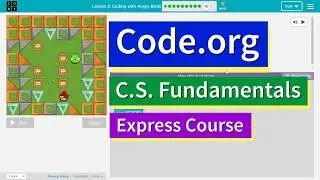 Code.org Programming with Angry Birds| Part 10 Answer Explained | Express Lesson 1 Course C Lesson 4