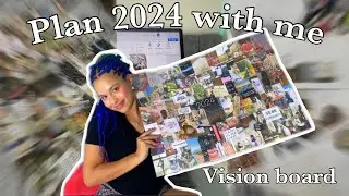 Plan 2024 with me | VISION BOARD 📝📌✂️📐🧮