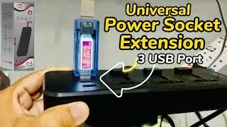 How to use Universal Power Socket Extension with 3 USB Output Port Terminal T14 2500W