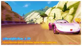 Cars 2 The Video Game | Cherry Blossom Holley - Race Mode | Harbor Sprint 8 Laps