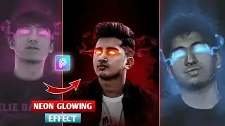 Neon glowing eye/smoke effect picsart tutorial - Visual neon effect in picsart hindi steps by step