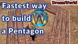 FAST and EASY: Build a PENTAGON in #DreamworldMMO - build tutorial